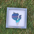 Mini Sebago Lake Aurora Framed Sign-Gray